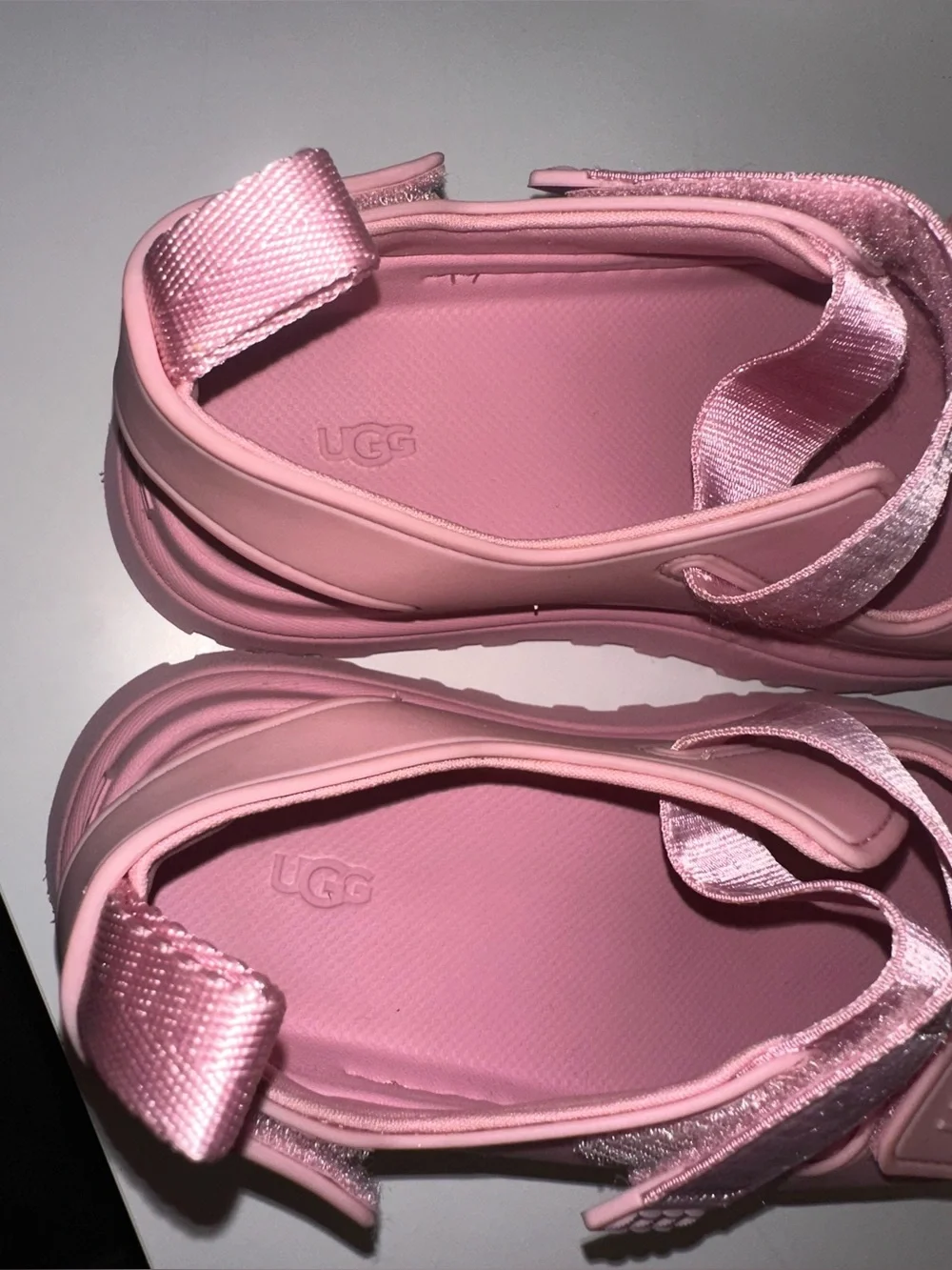 UGG Girls Pink Platform Water Friendly Sandal with Adjustable Strap
